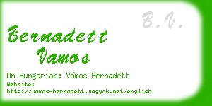 bernadett vamos business card