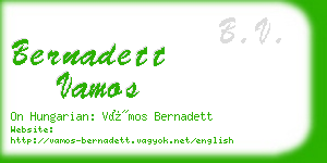 bernadett vamos business card